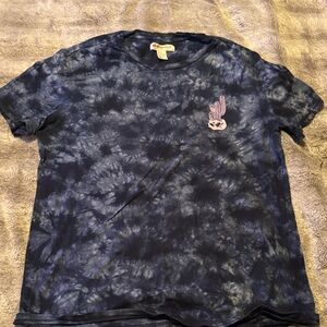 H&M Coachella Blue Tie-Dye Short Sleeve Tee